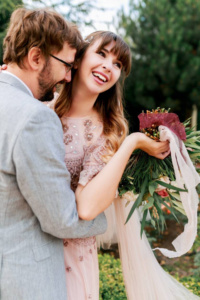 Bride and groom at wedding Day