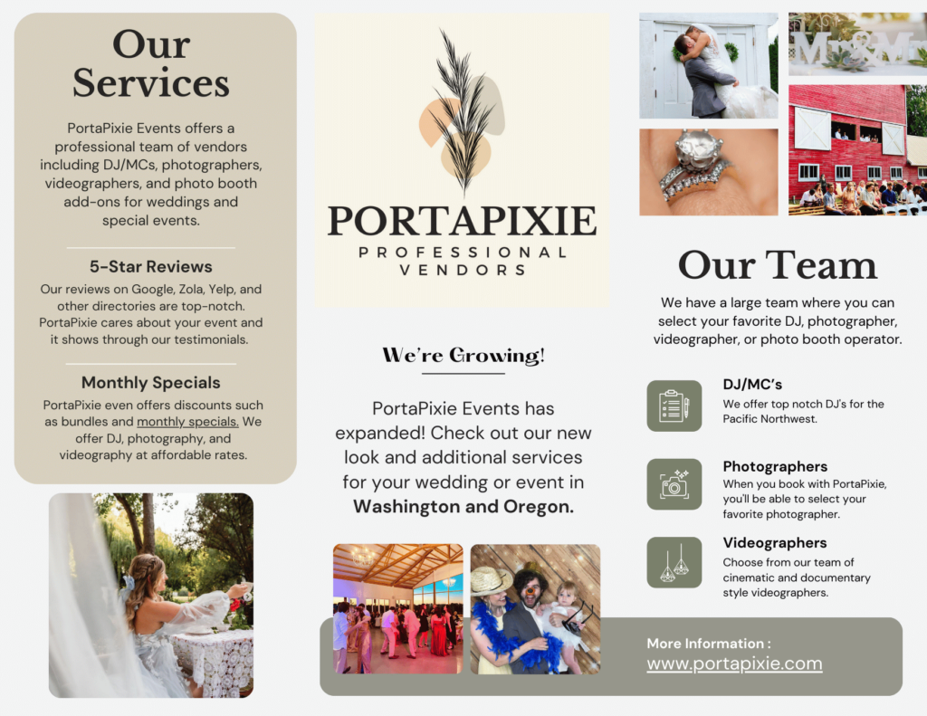 portapixie wedding and event services